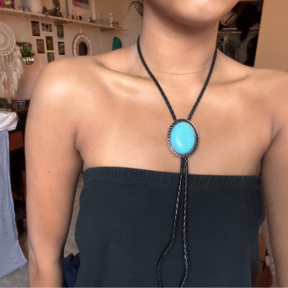 Boho Turquoise Pendant Necklace